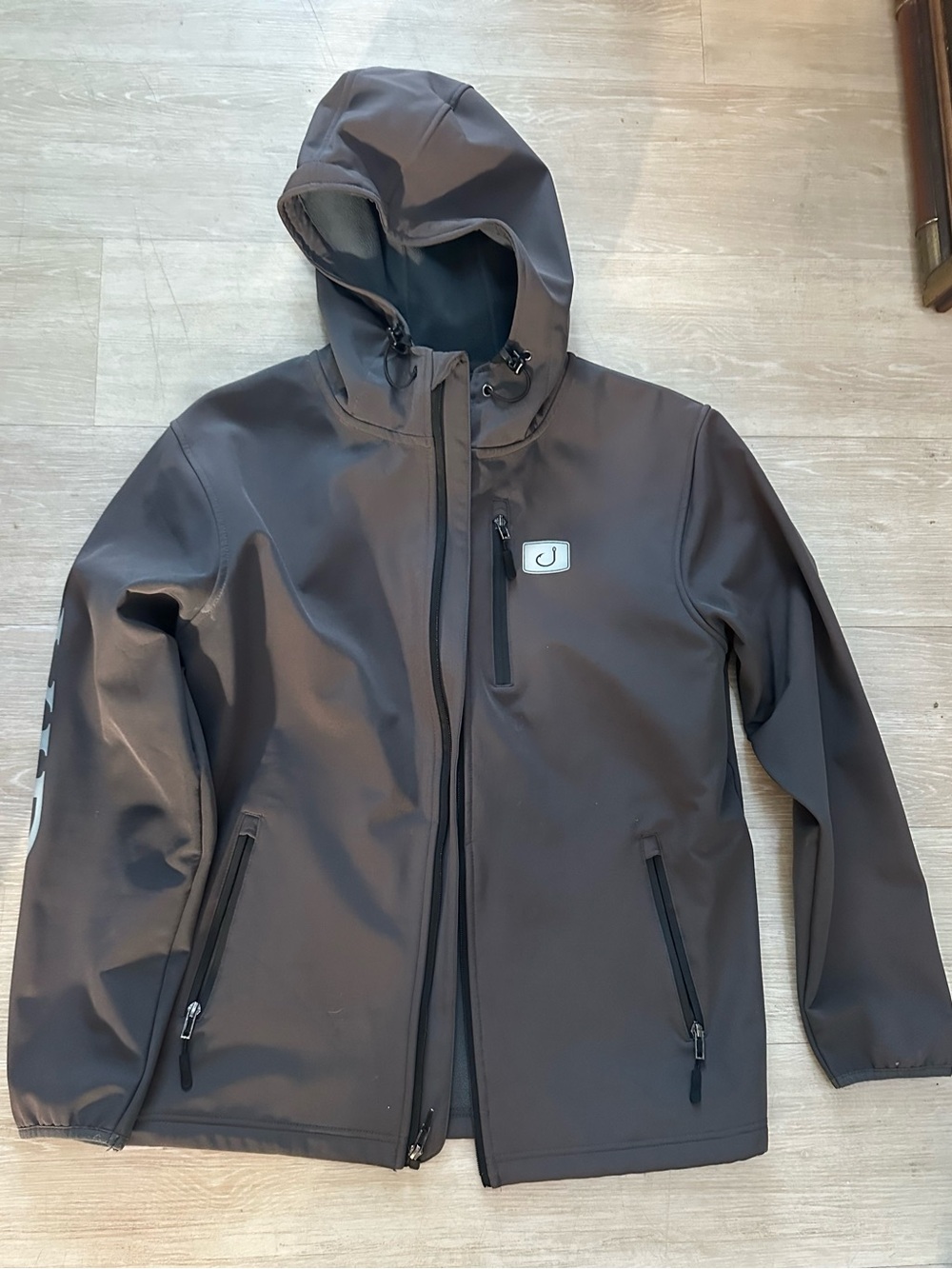 Avid Outdoor Men's Hooded Rain Shell Jacket - Charcoal